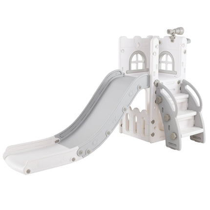 6-in-1 Toddler Slide Set with Basketball Hoop & Telescope