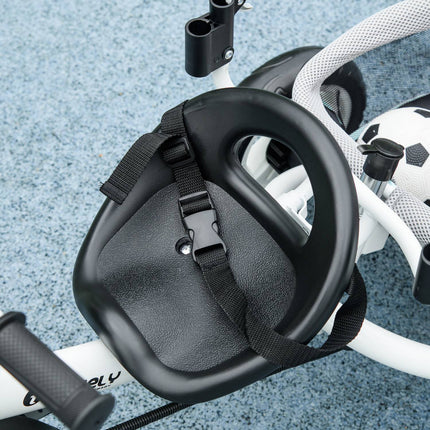 6-in-1 driewieler met duwstang, kinderdriewieler met afneembare zonnekap, kussen, loopfiets met 5-puntsveiligheidsgordel, mand, bekerhouder, voor 1-5 jaar kinderen, groen Aosom
