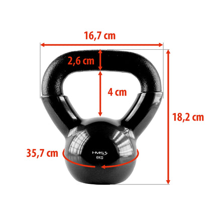 6 kg Cast Iron Kettlebell – Black