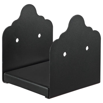 6x6 Post Base Brackets, 2-Pack Carbon Steel, Black