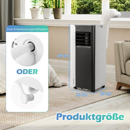 7000 BTU Portable Air Conditioner, 3-in-1, 28㎡ Coverage