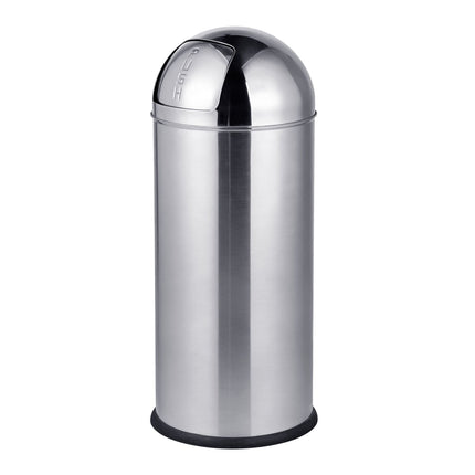 70L Stainless Steel Push-Lid Bin with Inner Bucket