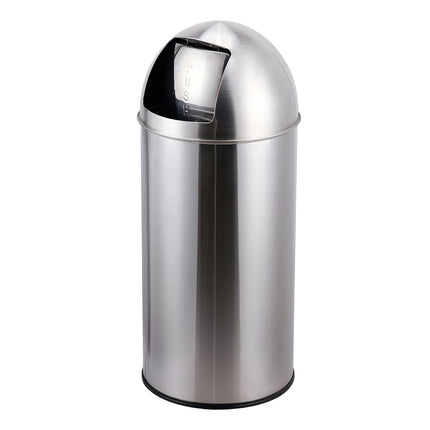 70L Stainless Steel Push-Lid Bin with Inner Bucket