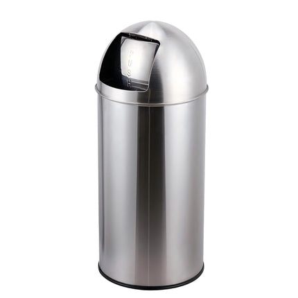 70L Stainless Steel Push-Lid Bin with Inner Bucket