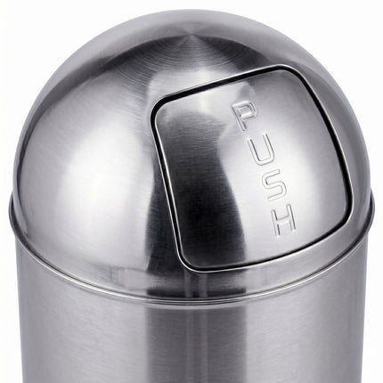 70L Stainless Steel Push-Lid Bin with Inner Bucket