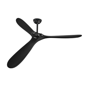 72 Inch Ceiling Fan No Light, Remote, 3 Wood Blades