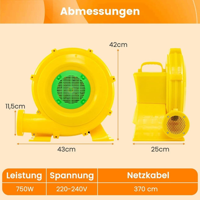 750W Inflatable Blower Fan with Handle & Stakes