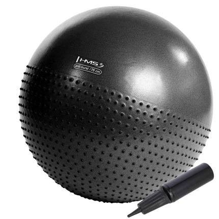 75cm Black Gym Ball – Anti-Burst, Non-Slip