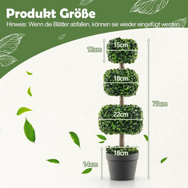 75 cm artificial plant artificial tree with pot artificial decorative plant potted plant green