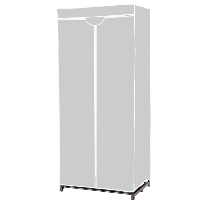 75 x 50 x 170 cm color choice wardrobe fabric cabinet with clothes rail-gray