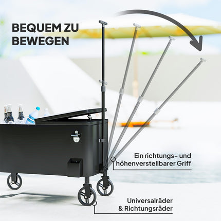 Patio Drinks trolley with wheels, 76L, White