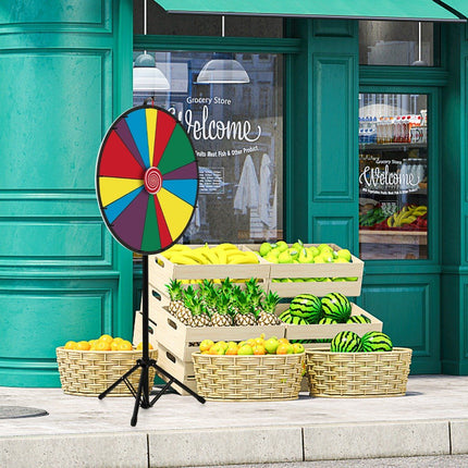 76 cm long competition wheel, height-adjustable lottery wheel with stand, writable wheel of fortune