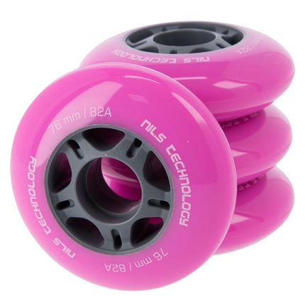 76x24 82A Pink Skateboard Wheels, Set of 4