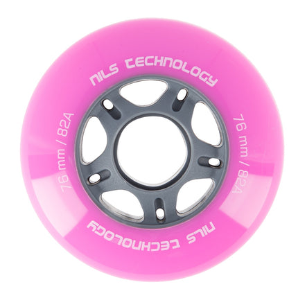 76x24 82A Pink Skateboard Wheels, Set of 4