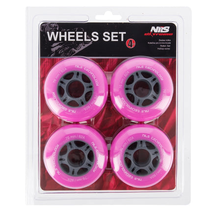 76x24 82A Pink Skateboard Wheels, Set of 4