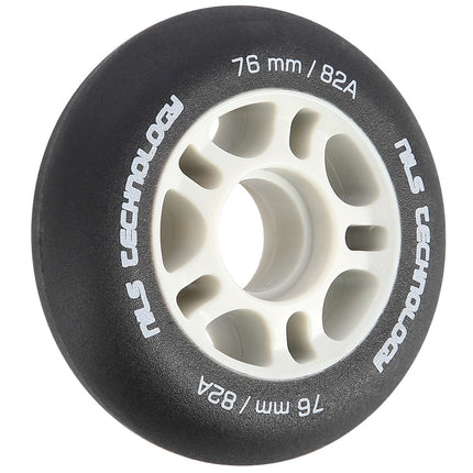 76x24 Black PU Wheels, 82A Hardness, Set of 4