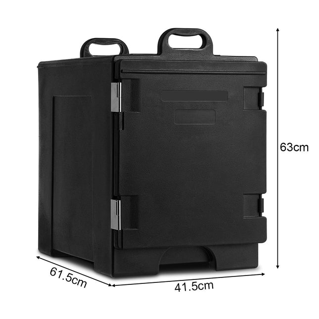 77L insulated box 5 pans food carrier cool box food warming container food carrier 61.5 x 41.5 x 63 cm black