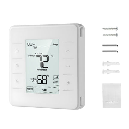 7-Day Programmable Thermostat – Heat Pump, Backlit LCD