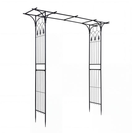 7 FT Metal Garden Arch Arbor for Climbing Plants
