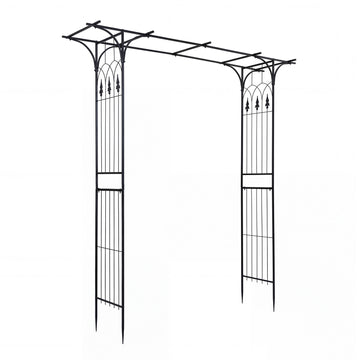 7 FT Metal Garden Arch Arbor for Climbing Plants