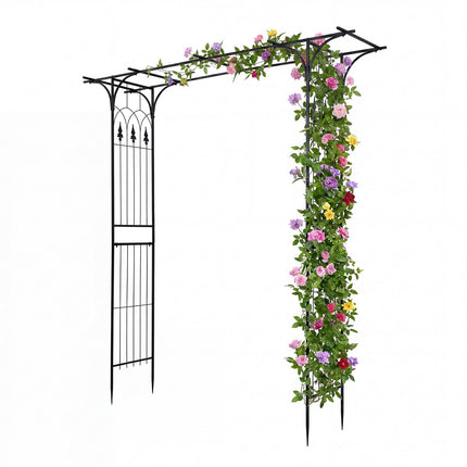 7 FT Metal Garden Arch Arbor for Climbing Plants
