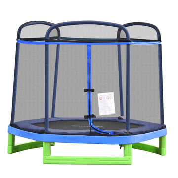 Children's 7ft Trampoline with Safety Net - Indoor/Outdoor Use