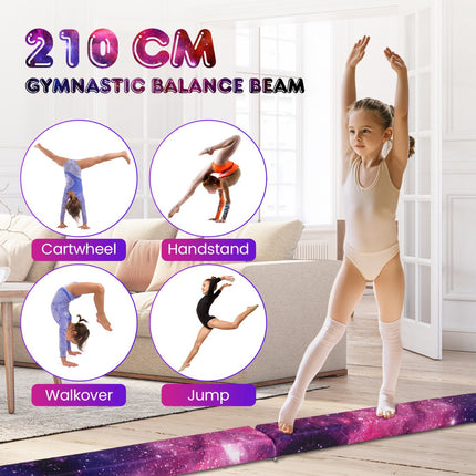 7 Ft Folding Gymnastics Balance Beam With Handles