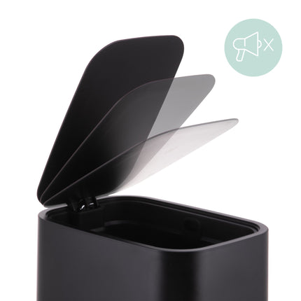 7L Square Pedal Bin – Plastic, Soft-Close Lid