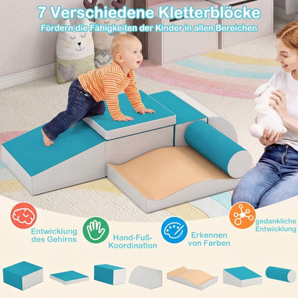 7-Piece Foam Climbing Blocks Set for Kids
