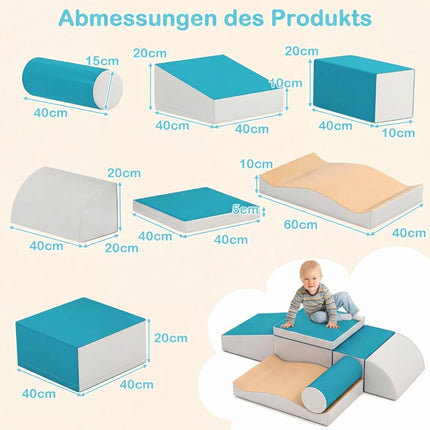 7-Piece Foam Climbing Blocks Set for Kids