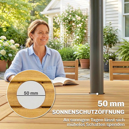 7-Piece Folding Outdoor Dining Set, FSC Acacia Wood