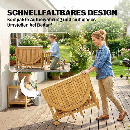 7-Piece Folding Outdoor Dining Set, FSC Acacia Wood