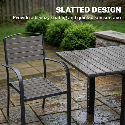 7-Piece Outdoor Dining Set, Extendable Table & 6 Chairs