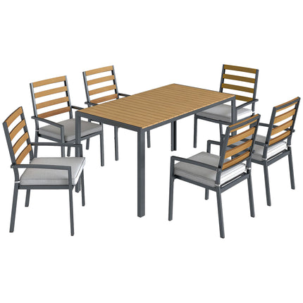 7-Piece Outdoor Dining Set with Table and Chairs