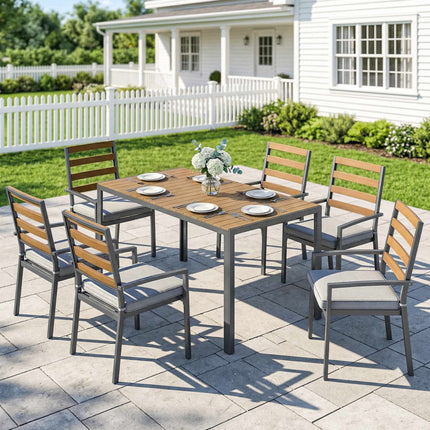 7-Piece Outdoor Dining Set with Table and Chairs