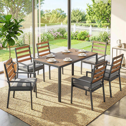 7-Piece Outdoor Dining Set with Table and Chairs