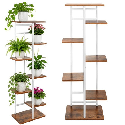 7-Tier Metal Plant Stand, Loft Style, 120cm