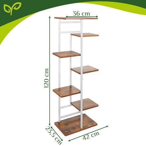 7-Tier Metal Plant Stand, Loft Style, 120cm