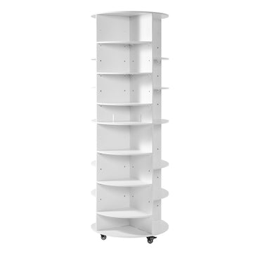 7-Tier Rotating Shoe Rack with Adjustable Shelves, Wheels