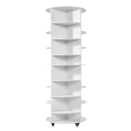 7-Tier Rotating Shoe Rack with Adjustable Shelves, Wheels
