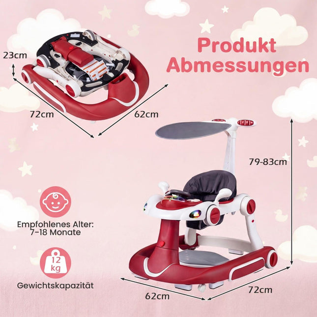 7-in-1 Baby Walker with Adjustable Height & Speed