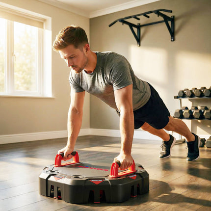 7-in-1 Push-Up Board with Wheels and Storage Base
