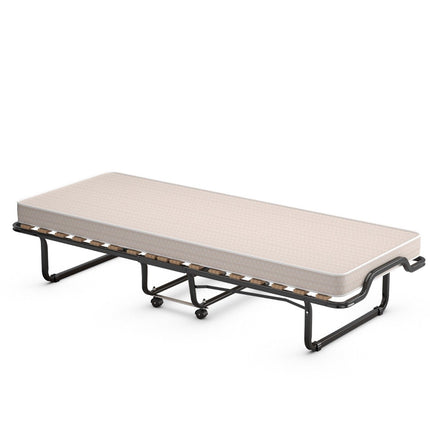 80 x 200 cm folding guest bed folding folding bed with mattress made of memory foam beige made in Italy Origin: Italy