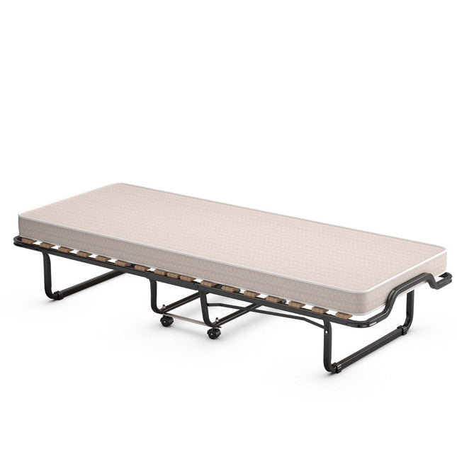 80 x 200 cm folding guest bed folding folding bed with mattress made of memory foam beige made in Italy Origin: Italy