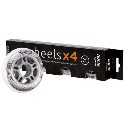 80x24 PU White Wheels, Set of 4