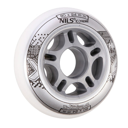 80x24 PU White Wheels, Set of 4