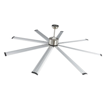 84-Inch Ceiling Fan No Light, 8-Blade, Remote, Reversible DC
