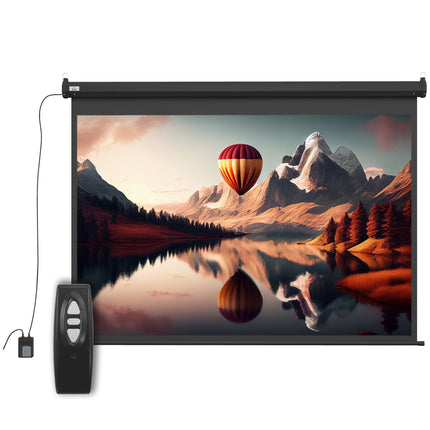 84" Motorized Projector Screen, 4:3, Black, 171x130 cm