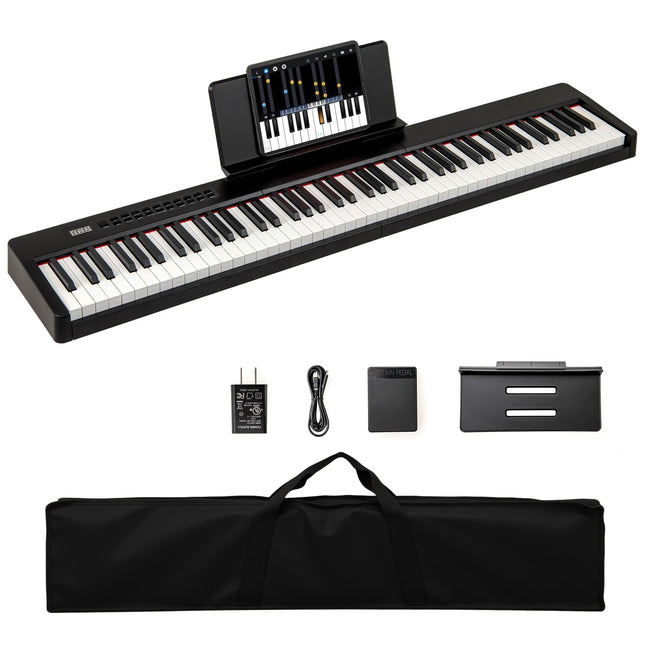 88-Key Digital Piano, Full-Size, Portable, Black