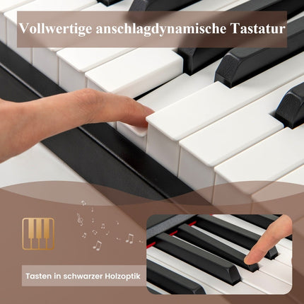 88-Key Digital Piano, Full-Size, Portable, Black